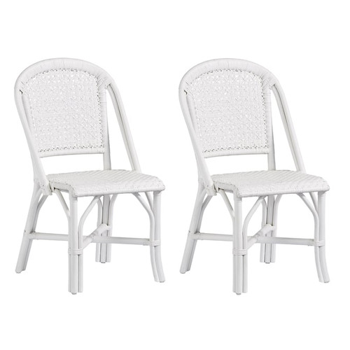 2 Progressive Furniture Louie White Accent Side Chair