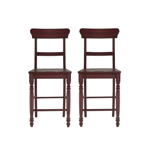 2 Progressive Furniture Savannah Court Red Counter Chairs