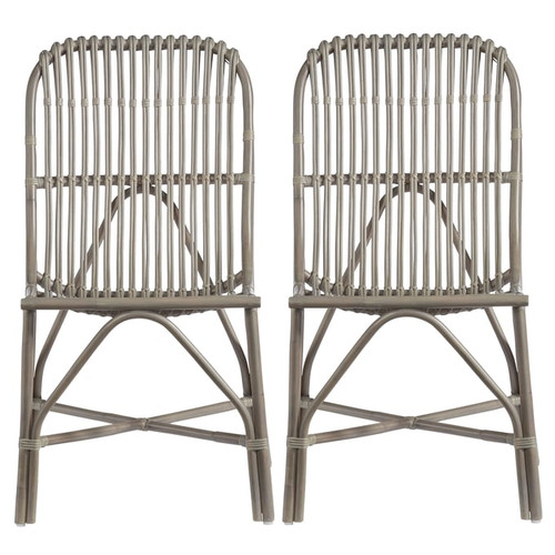 2 Progressive Furniture Oscar Gray Accent Side Chairs