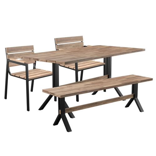 Southern Enterprises Standlake Natural 4pc Outdoor Dining Set