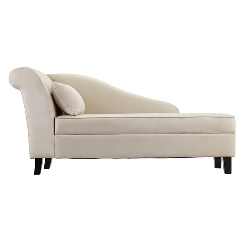 Southern Enterprises Aberdale Beige Chaise Lounge with Storage