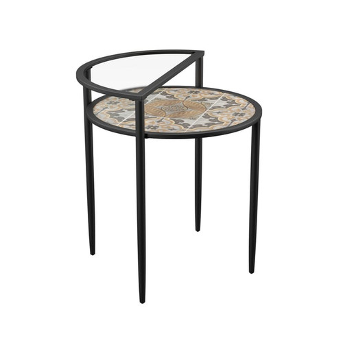 Southern Enterprises Lorengo Ceramic Tile Outdoor Accent Table