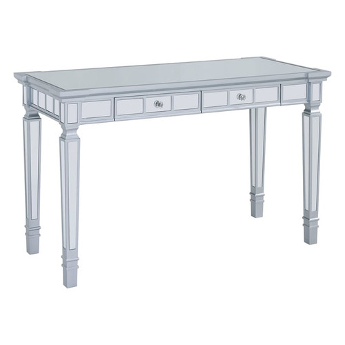 Southern Enterprises Glenview Silver Writing Desk with Drawers