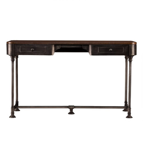 Southern Enterprises Edison Brown 2 Drawers Desk