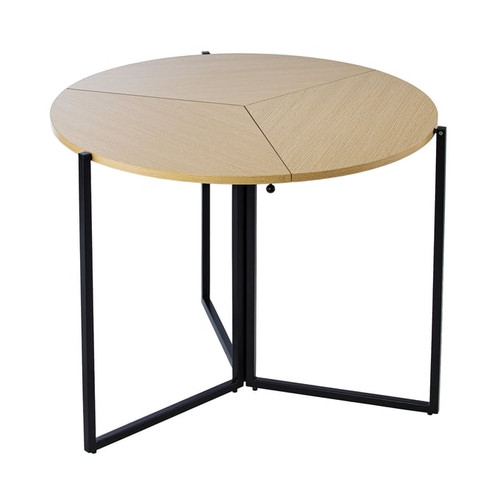 Southern Enterprises Ladston Natural Round Folding Dining Table