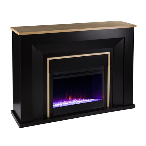 Southern Enterprises Cardington Black Color Changing Fireplace