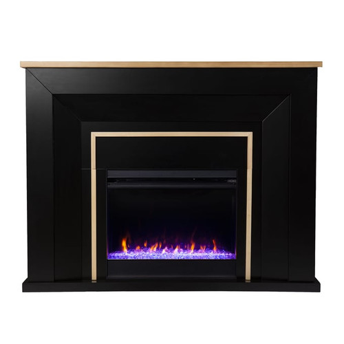 Southern Enterprises Cardington Black Color Changing Fireplace