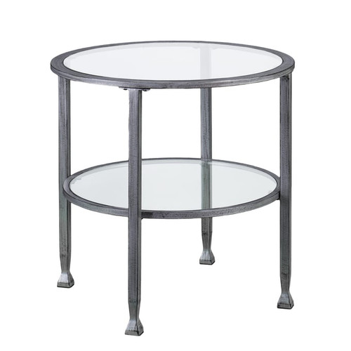 Southern Enterprises Jaymes Silver Round End Table