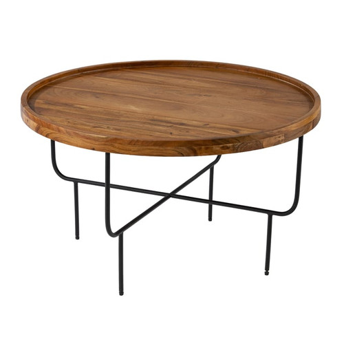 Southern Enterprises Marisdale Natural Round Coffee Table