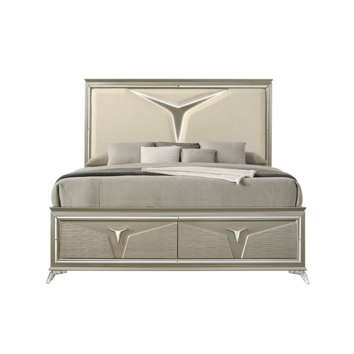 Galaxy Home Samantha Olive Silver Bed
