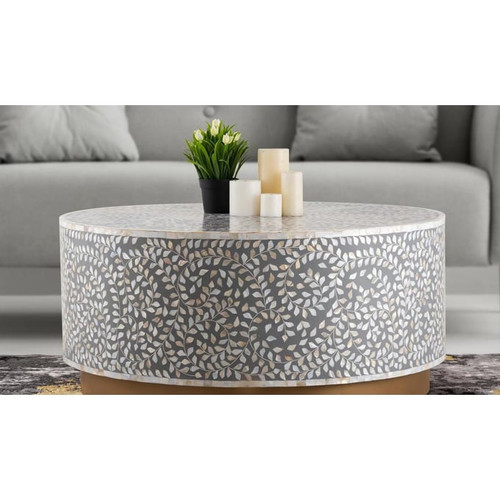 Galaxy Home Luxe Grey 3pc Coffee Table Set