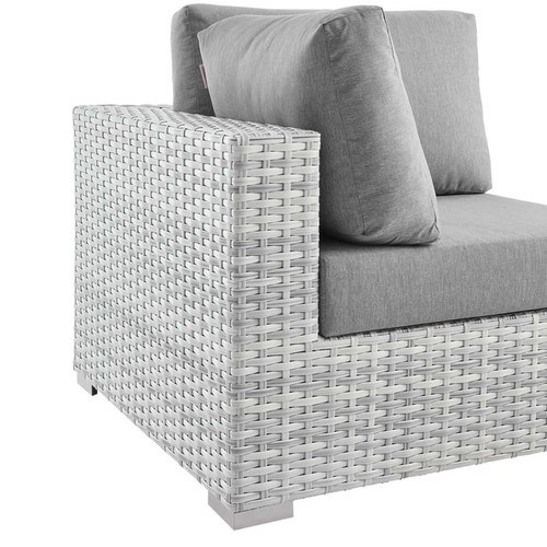 Modway Furniture Convene Light Gray Outdoor Patio Corner Chair