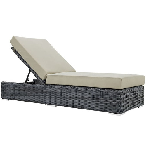 Modway Furniture Summon Beige Outdoor Patio Chaise Lounges