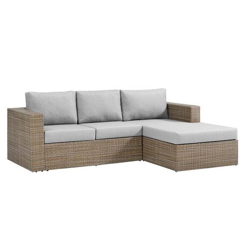 Modway Furniture Convene Cappuccino Outdoor Patio L Shaped Sectionals