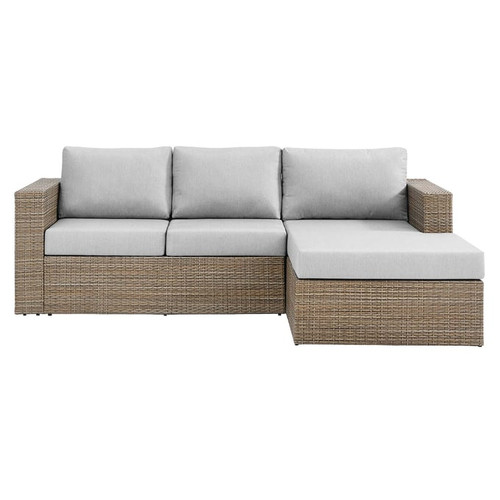 Modway Furniture Convene Cappuccino Outdoor Patio L Shaped Sectionals