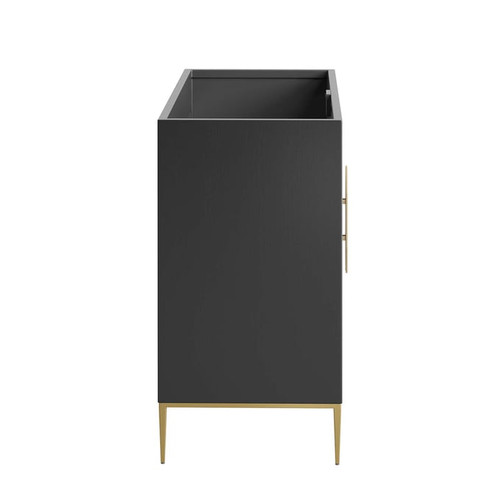 Modway Furniture Awaken Black 48 Inch Bathroom Vanity Cabinet