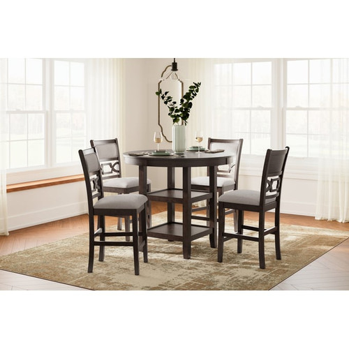 Ashley Furniture Langwest Brown 5pc Counter Height Set
