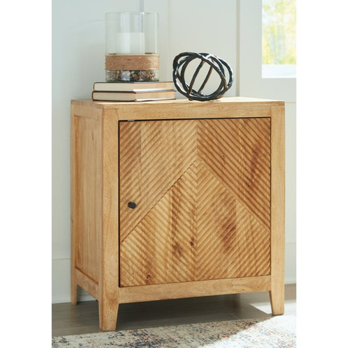 Ashley Furniture Emberton Light Brown Accent Cabinet