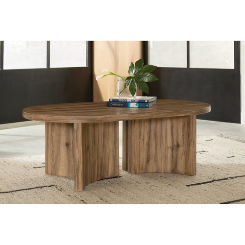 Ashley Furniture Austanny Warm Brown Oval Cocktail Table