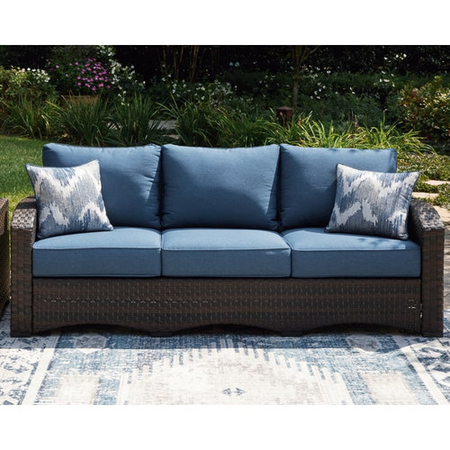 Ashley Furniture Windglow Blue Brown Sofa