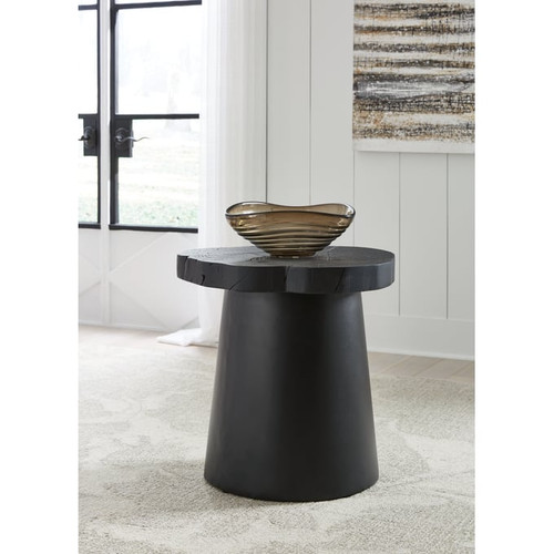 Ashley Furniture Wimbell Black Round End Table