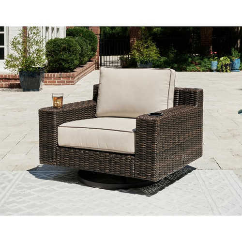 Ashley Furniture Coastline Bay Brown Swivel Lounge