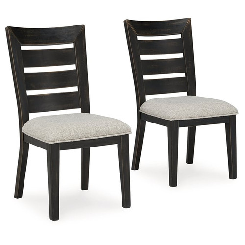Ashley Furniture Galliden Black Dining Upholstered Side Chairs