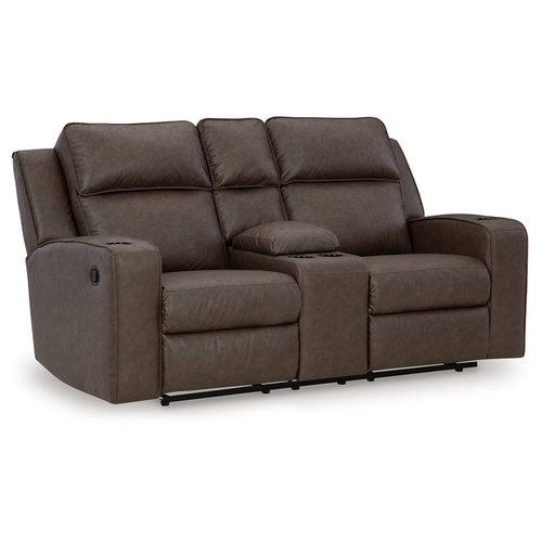 Ashley Furniture Lavenhorne Granite Double Reclining Loveseats With Console