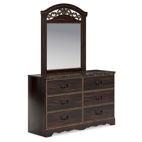 Ashley Furniture Glosmount Reddish Brown Bedroom Mirror