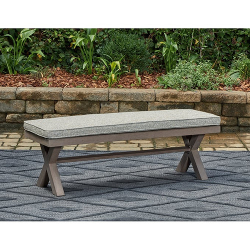 Ashley Furniture Hillside Barn Gray Brown Bench With Cushion