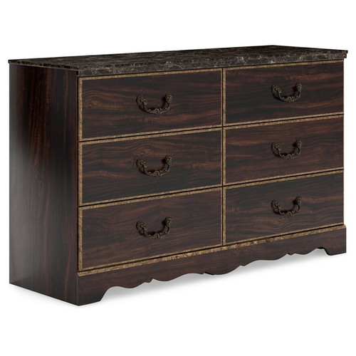 Ashley Furniture Glosmount Reddish Brown Six Drawer Dresser