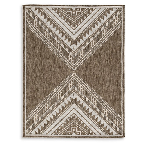 Ashley Furniture Dunsler Brown Cream Large Rugs