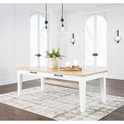 Ashley Furniture Ashbryn White Natural Rectangular Dining Table