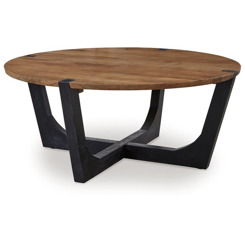 Ashley Furniture Hanneforth Brown Round Cocktail Table