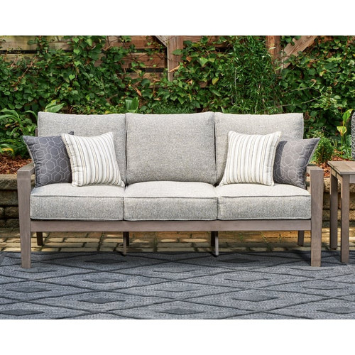 Ashley Furniture Hillside Barn Gray Brown Sofa With Cushion