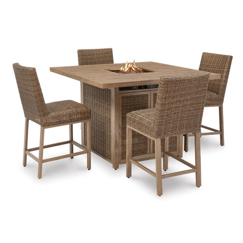 Ashley Furniture Walton Bridge Driftwood 5pc Outdoor Dining Set