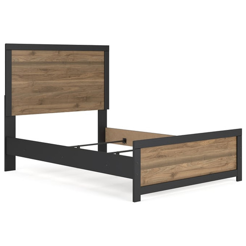 Ashley Furniture Vertani Black Honey Brown 2pc Bedroom Set With Full Panel Bed