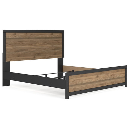 Ashley Furniture Vertani Black Honey Brown 2pc Bedroom Set With King Panel Bed