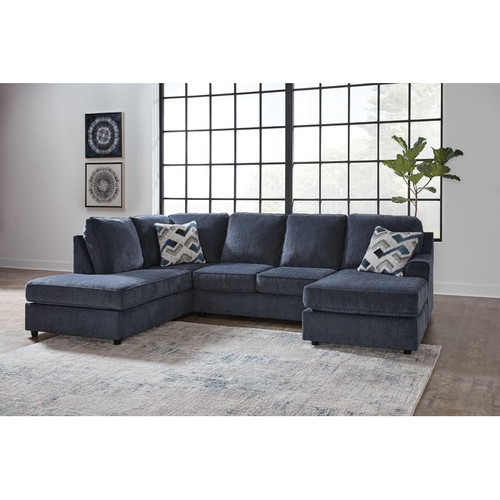 Ashley Furniture Albar Place Cobalt 2pc Sectional With RAF Sofa Chaise