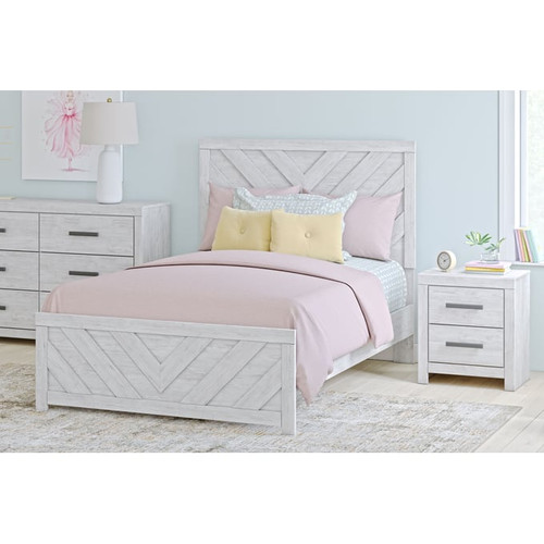 Ashley Furniture Cayboni Whitewash Full Panel Bed