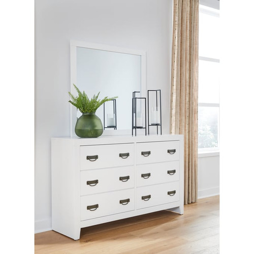 Ashley Furniture Binterglen White Dresser And Mirror