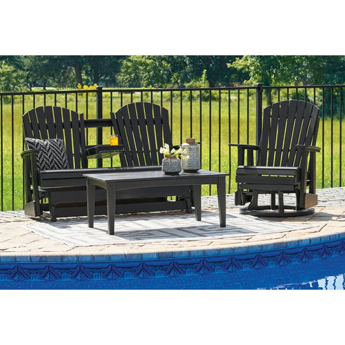 Ashley Furniture Hyland Wave Black 3pc Outdoor Seating Set