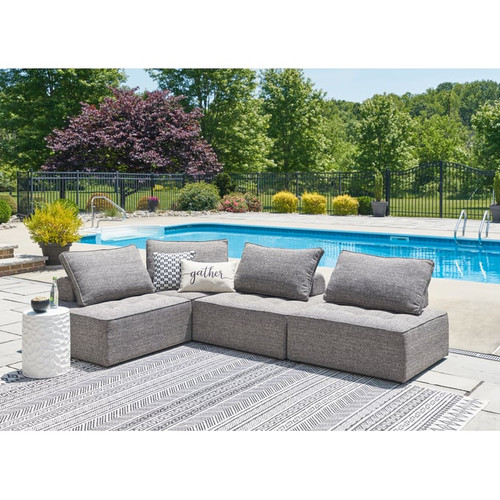 Ashley Furniture Bree Zee Brown 4pc Outdoor Sectional