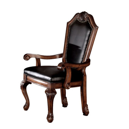 2 Acme Furniture Chateau De Ville Black Arm Chairs