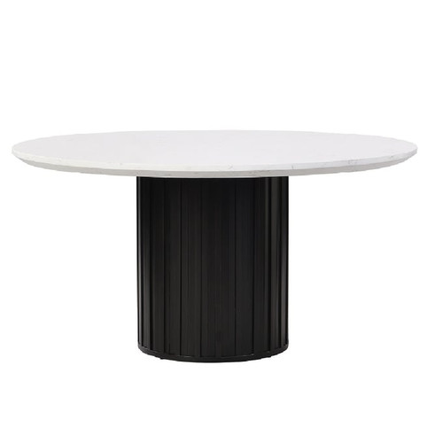 Acme Furniture Jaramillo Black Engineering Marble Top Dining Table