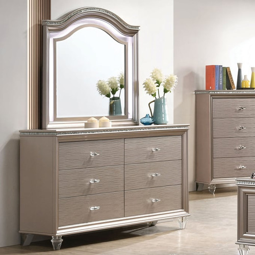 Furniture of America Allie Rose Gold Dresser