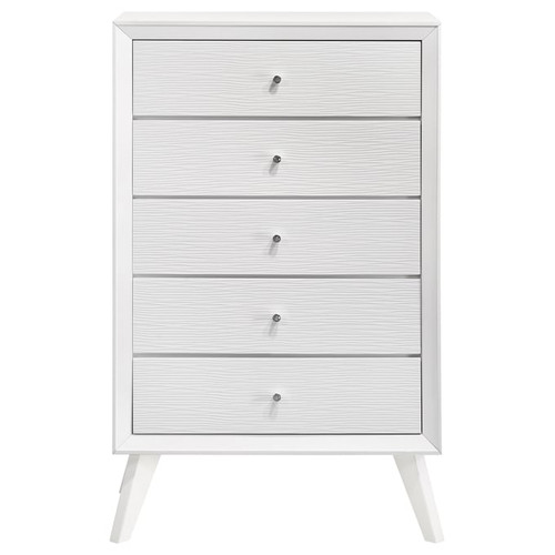 Coaster Furniture Janelle White 5 Drawers Chest