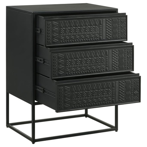 Coaster Furniture Alcoa Black 3 Drawers Accent Cabinet