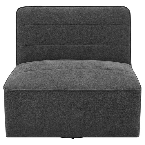 Coaster Furniture Cobie Dark Charcoal Upholstered Armless Chair