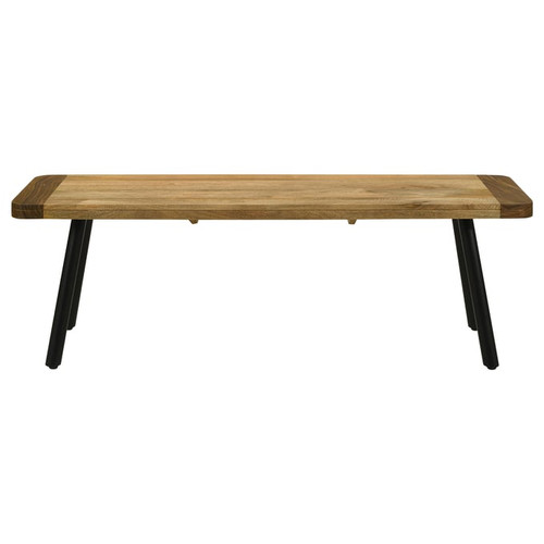 Coaster Furniture Maverick Natural Mango Black Dining Bench